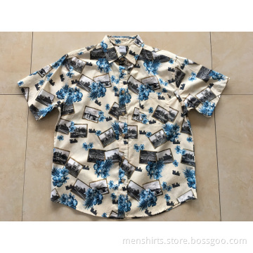 100% Cotton Printing Hawaii Shirt